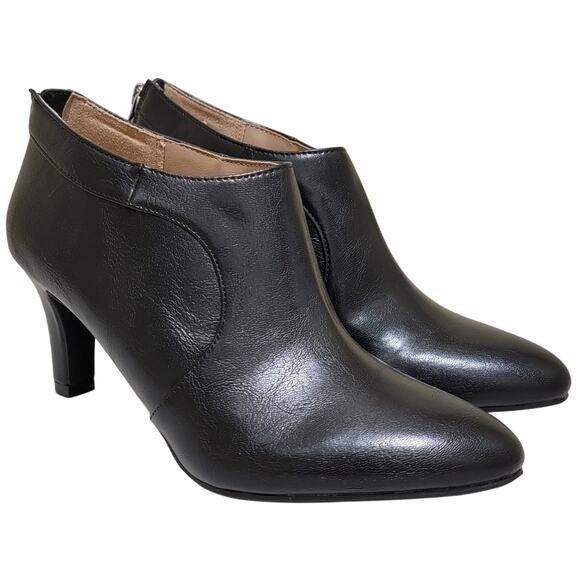 Life Stride Shoes - LifeStride Women Georgia Pointed Toe Ankle Booties Size US 11M Black Athena
